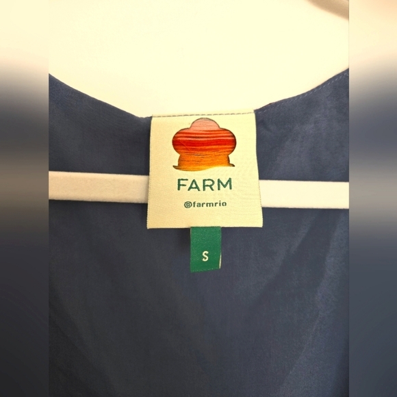 Farm Rio ruffled cheeta print wrap dress long sleeve | size Small - Picture 2 of 7